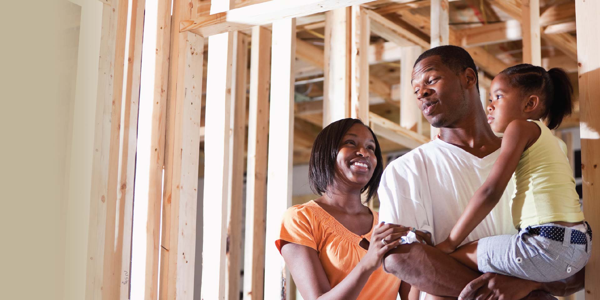 A family building their new home