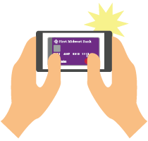 Illustration of how to use a mobile device to add a debit card for digital payments