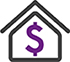 Icon illustration of a house for Home Equity Lines