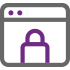 Icon illustration of a padlock symbol with a device screen for Staying Safe Online