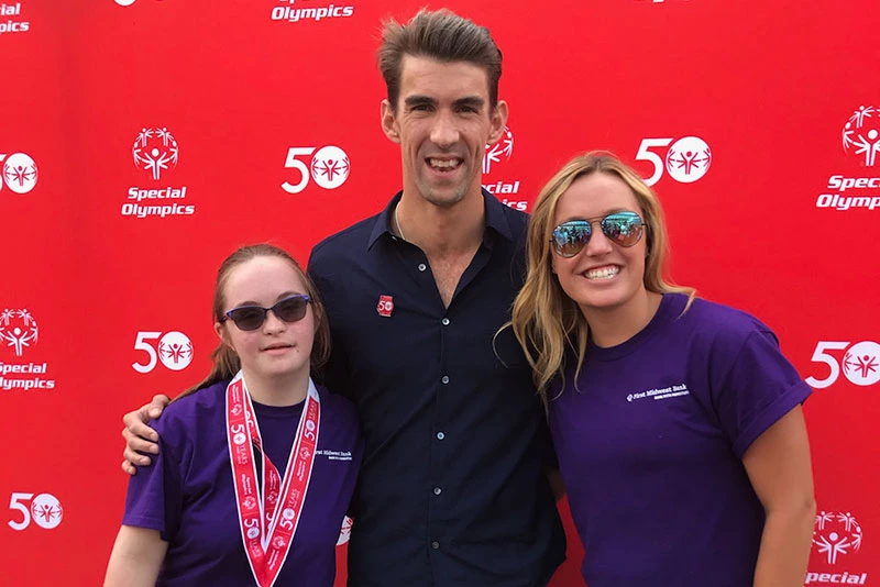 First Midwest Bank volunteer at a Special Olympics event