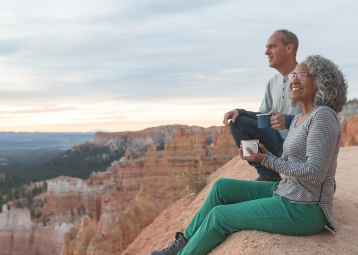 A couple enjoying retirement